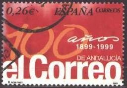 ESPAÑA 2003 4028 Sello Centenario Periodico El Correo Andalucia usado