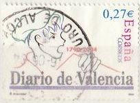 ESPAÑA 2004 4094 Sello Diario de Valencia Vendedor de Prensa usado