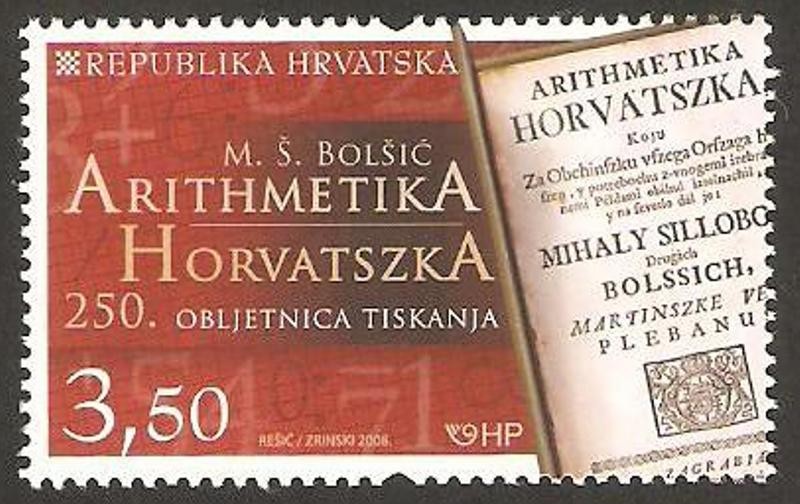 250 anivº de aritmética horvatszka, de bolsic