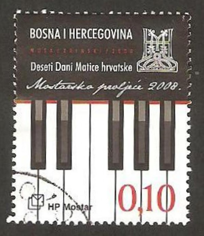 200 - 10ª jornada de Matica Hrvatska, Primavera de Mostar, teclado de piano