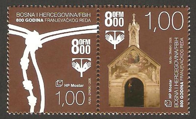 800 anivº de la orden de los franciscanos, emblema y capilla