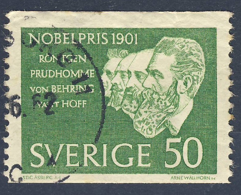 Premios Nobel 1901  Prudhomne von Behring vant Hoff