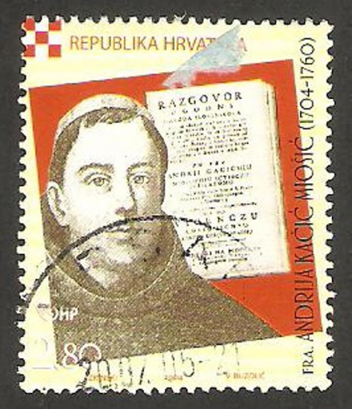 andrija kacic miosic, religioso franciscano, poeta y escritor