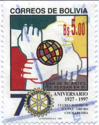 70 Aniversario Rotary club Cochabamba - Oruro - La Paz, 1927 - 1997