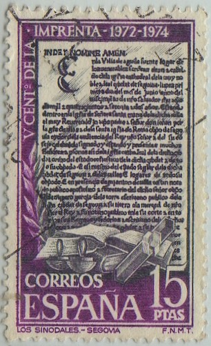 V centenario de la imprenta-1974