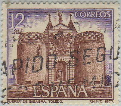 serie turistica-Puerta de Bisagra(Toledo)-1977