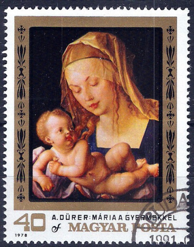Pinturas de Albecht Dürer. María a Gyermekkel