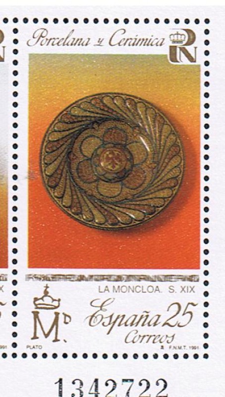 Edifil  3114   Patrimonio Artísico Nacional  Porcelana y cerámica  