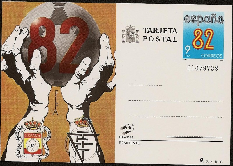 Mundial de Fútbol España 82  - Tarjeta entero Postal - Organización