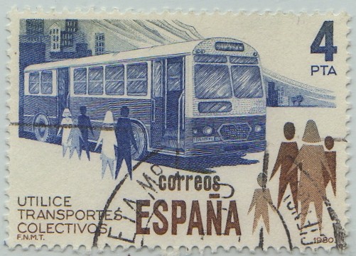 Utilice transportes colectivos-1980