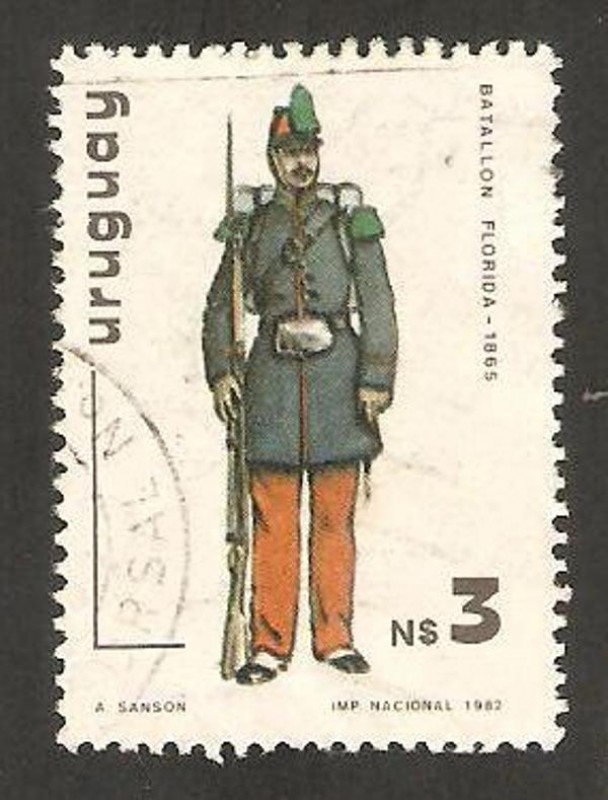 uniforme militar, batallón florida 1865