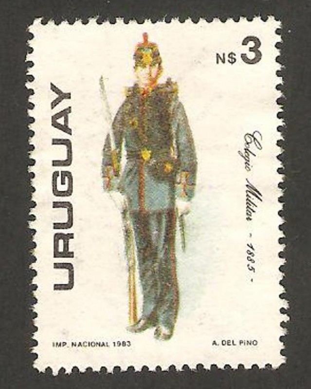 uniforme militar, colegio militar 1885