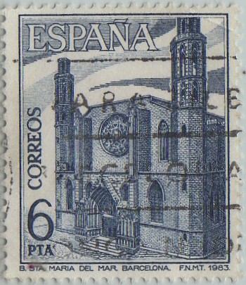 Paisajes y monumentos-Basilica de Sta maria del Mar-Barcelona-1983