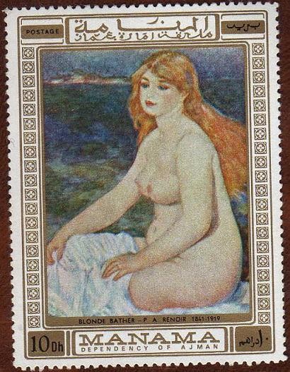 BLONDE BATHER - (BLONDE NUDE)