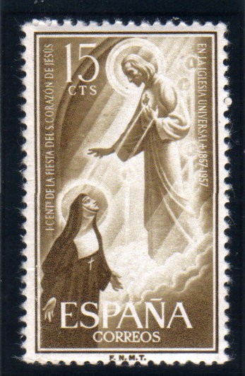 1957 Centenario sagrado corazon Edifil 1206