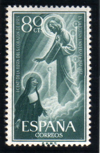 1957 Centenario sagrado corazon Edifil 1208