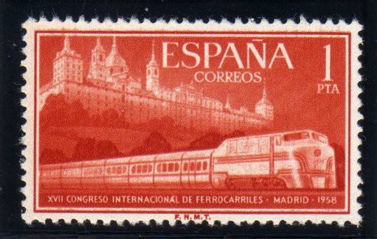 1958 27º Congreso Ferrocarriles Edifil 1235