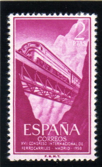 1958 27º Congreso Ferrocarriles Edifil 1236