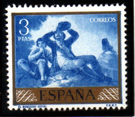 1958 Goya: El bebedor  Edifil 1219