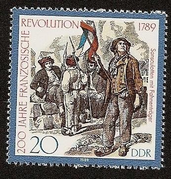 Bicentenario Revolución Francesa - Sans culottes con la bandera