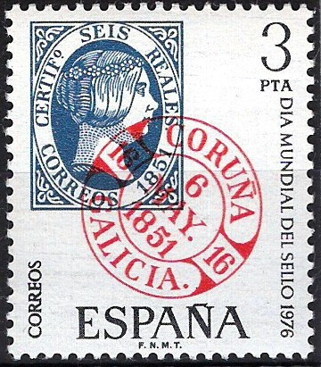 2318 Día Mundial del sello. Fechador de La Coruña.