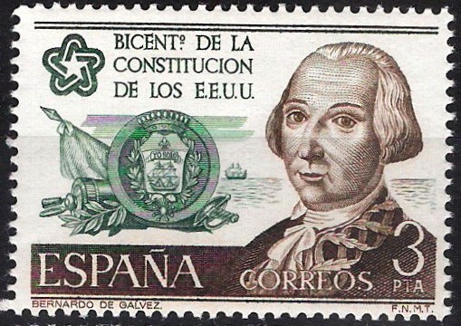 2323 Bicentenario de la independencia de los EEUU. Bernardo de Gálvez.