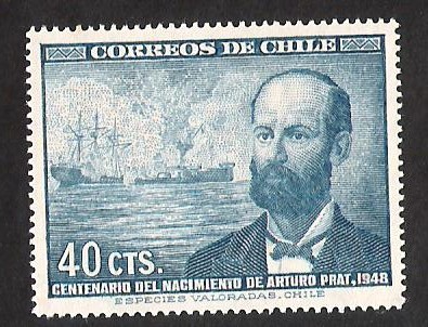 CENTENARIO NACIMIENTO ARTURO PRAT GRABADO