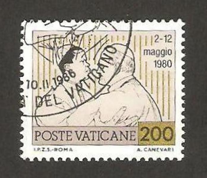 719 - Viaje de Juan Pablo II, reencuentro con el episcopado