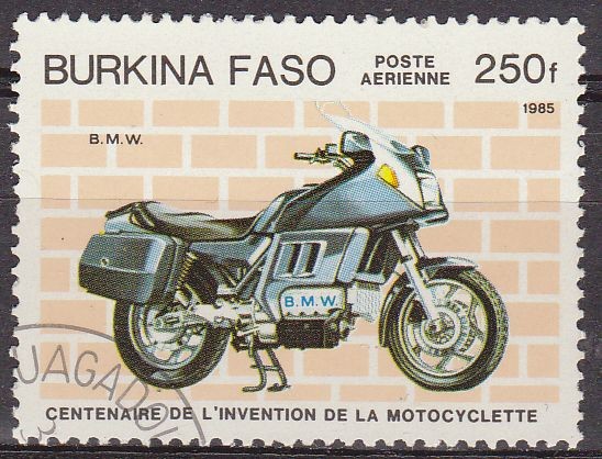 Burkina Faso 1985 Scott 695 Centenario Invención de la Moto B.M.W. Matasello de favor Preobliterado 