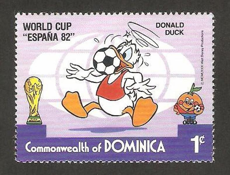 Mundial de fútbol España 82, pato Donald