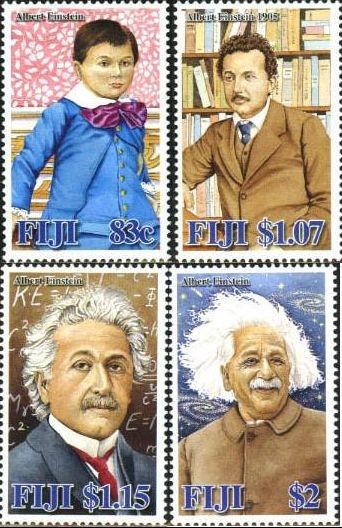 FIJI 2005 Sellos Nuevo Fases de la vida de Albert Einstein
