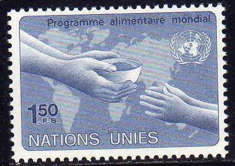 ONU GINEBRA 1983 116 Sello Nuevo ** Programa Alimenticio Mundial 1,50Fs