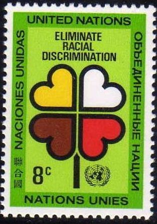 ONU NEW YORK 1971 220 Sello Nuevo ** No a la Discriminacion Racial 8c