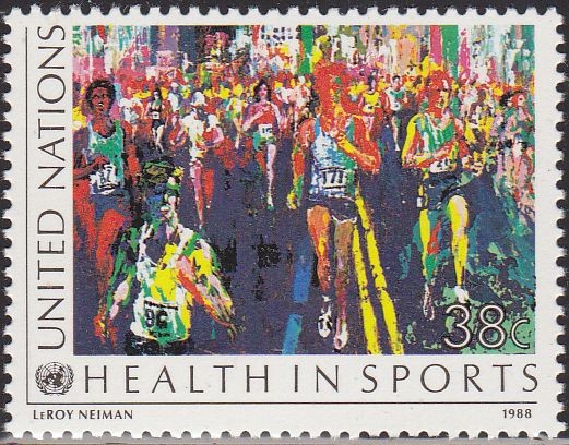 ONU NEW YORK 1988 527 Sello Nuevo ** Deporte y Salud Marathon 38c