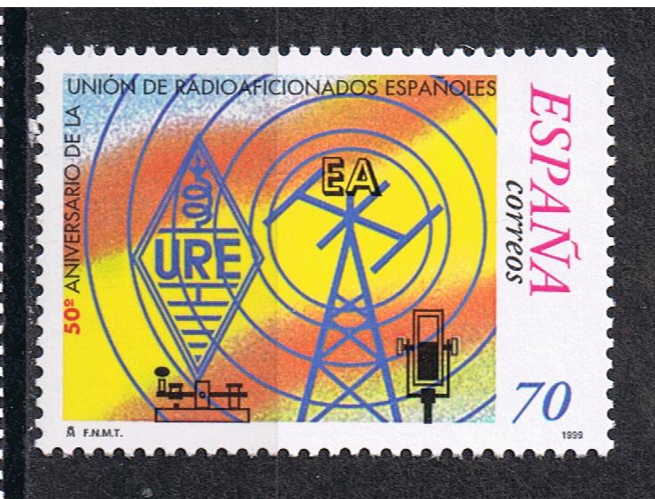 Edifil  3626  50º Aniver. de la Unión de Radioaficionados Españoles.  