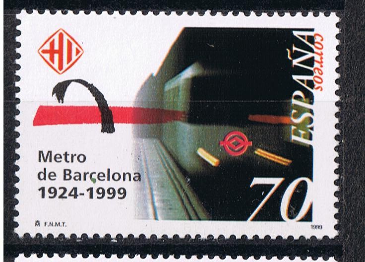 Edifil  3629  75 años del Metro de Barcelona.  