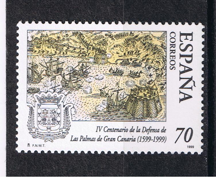 Edifil  3649  IV  Cent. de la Defensa de las Palmas de Gran Canaria.  