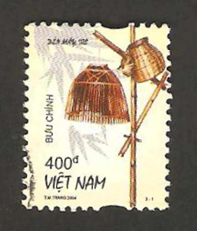 lámpara de bambú