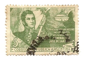 Traslado de los Restos de los Padres del Libertador General Don José de San Martín