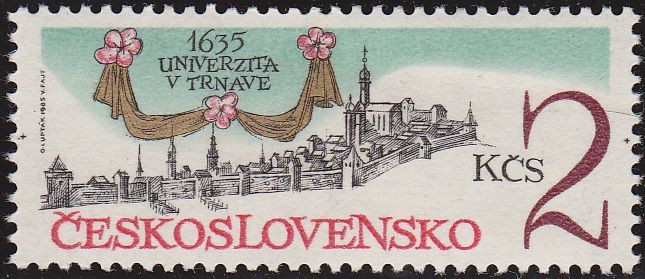 CHECOSLOVAQUIA 1985 Scott 2546 Sello Nuevo 350 Aniv. Universidad de Trnava Ceskolovensko