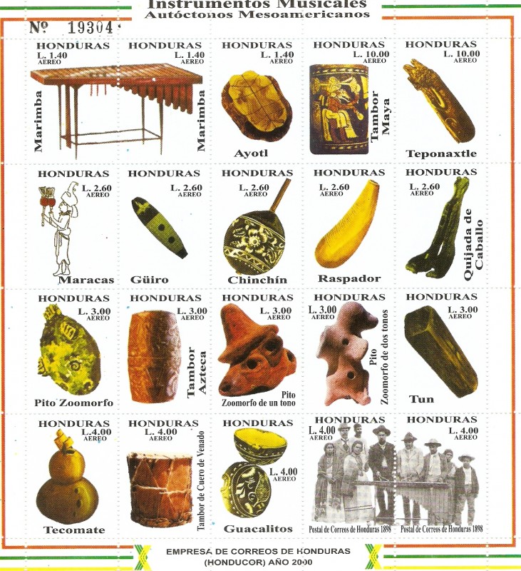 INSTRUMENTOS  MUSICALES  AUTÓCTONOS  MESOAMERICANOS