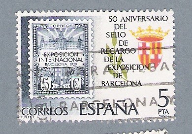 50 Aniv. del sello del recargode la exposición de Barcelona (repetido)