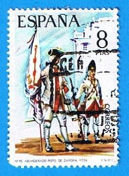 Abanderado del Regimiento de Zamora 1739