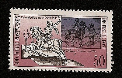 500 años de servicios postales - mensajero a caballo