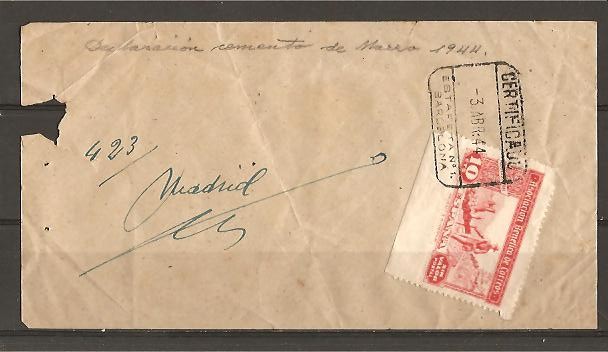 Recibo de carta certificada (1944)