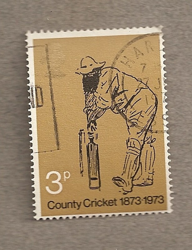 Caricatura de William Gilbert, el gran jugador de cricket