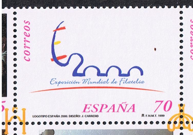 Edifil  3681  Exposición Mundial de Filatelia ESPAÑA 2000  