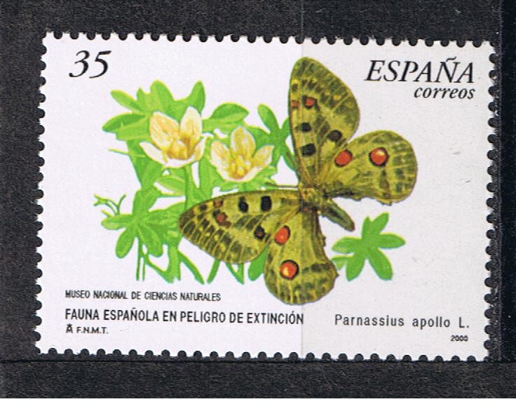 Edifil  3694  Fauna española en peligro de extinción.   Mariposas.  