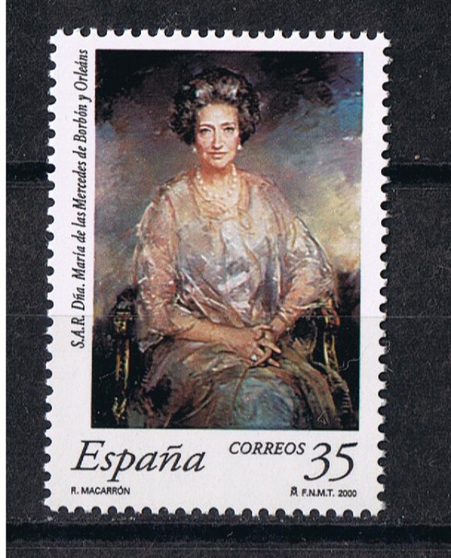 Edifil  3706  Homenaje a S.A.R. Doña María de las Mercedes de Borbón y Orleans.  