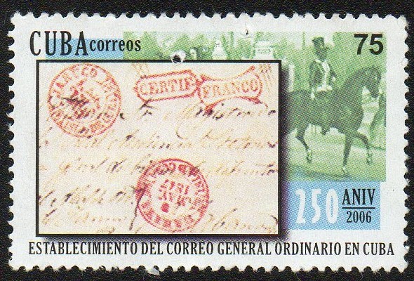 Establecimiento del correo general ordinario en Cuba
